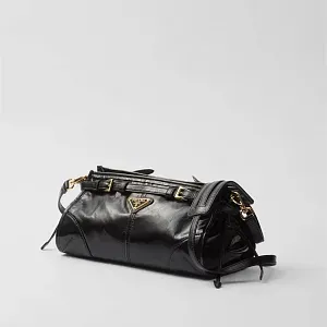 Prada Маленькая кожаная сумка через плечо Black - фото 3