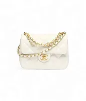 Chanel Мини-сумка Flap Ecru - фото 1