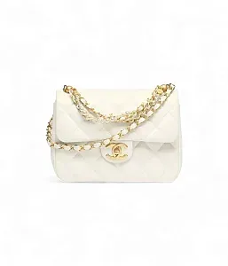 Chanel Мини-сумка Flap Ecru - фото 1