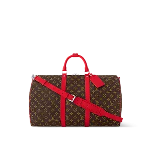 Louis Vuitton Сумка Keepall 50 с плечевым ремнем Red - фото 1