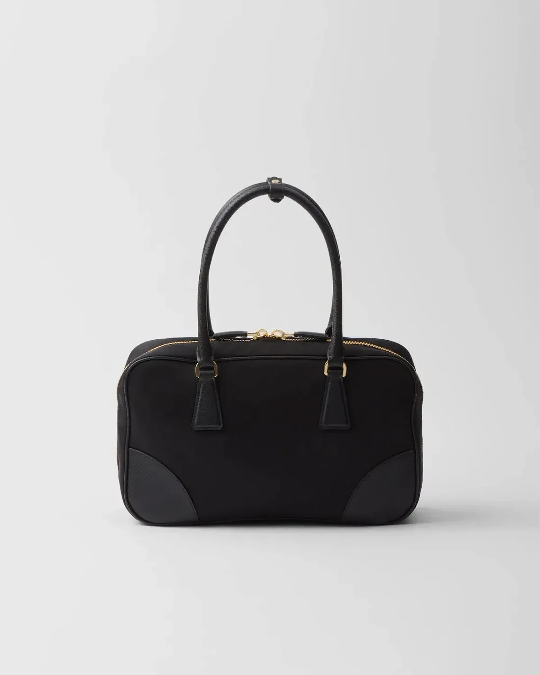 Prada Re-Edition 1978 средняя сумка из нейлона Re-Nylon и кожи Saffiano с двумя ручками Black - фото 3
