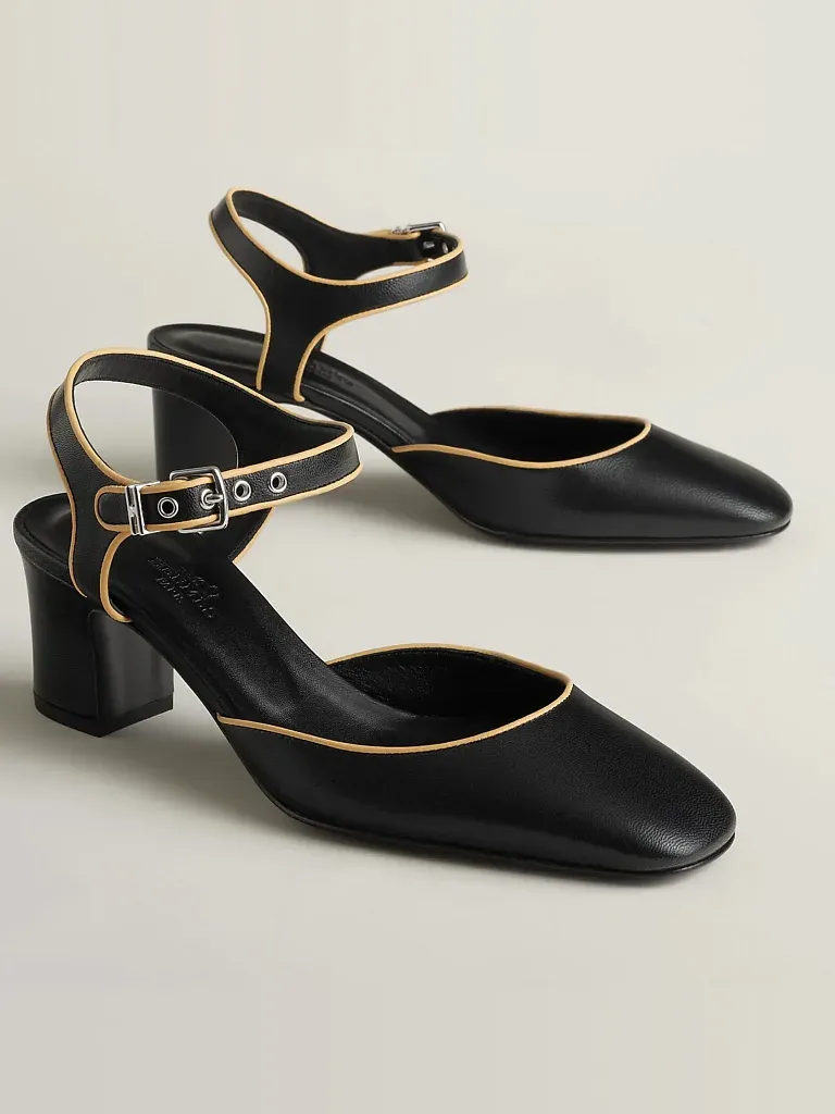 Туфли Kamilla 60 Hermes Black / Jaune Malawi - фото 1