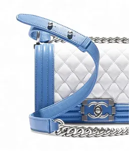 Chanel Сумка Boy White and Blue - фото 4