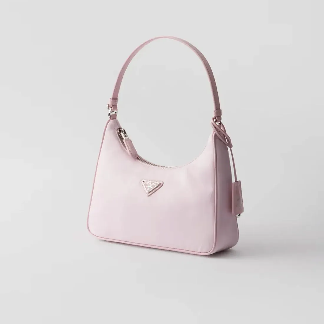 Prada Mини-сумка из Re-Nylon и сафьяновой кожи Re-Edition 2005 Alabaster Pink - фото 2