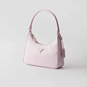 Prada Mини-сумка из Re-Nylon и сафьяновой кожи Re-Edition 2005 Alabaster Pink - фото 2
