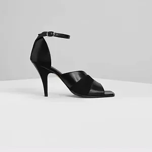 Phoebe Philo Ассиметричные сандалии из черной кожи с каблуком 90 Black - фото 3