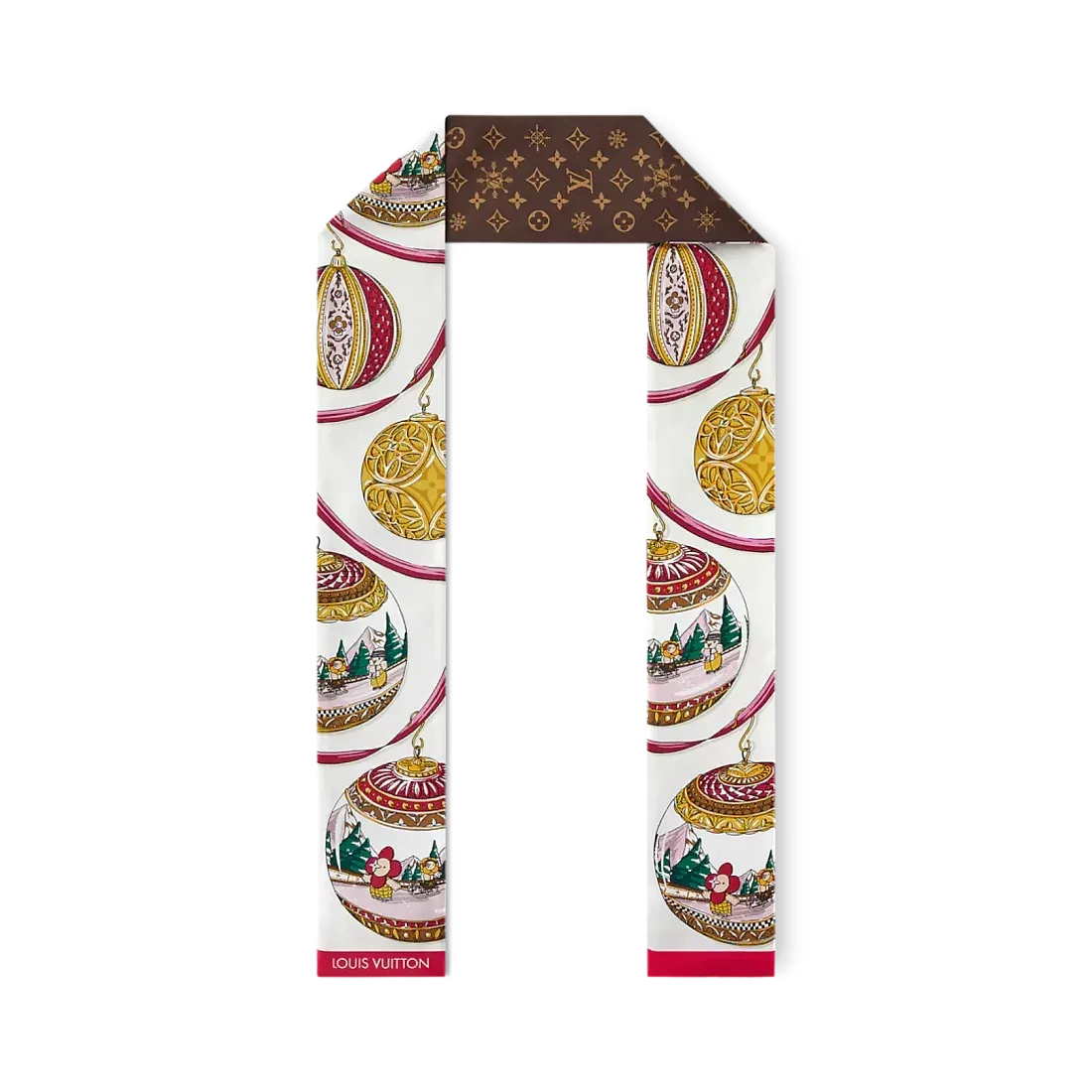 Louis Vuitton Шелковая лента Vivienne Christmas Rose Clair - фото 4