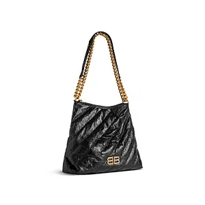 Balenciaga Сумка Crush Hobo Quilted in Black среднего формата - фото 3