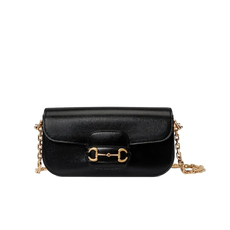 Маленькая сумка на плечо Horsebit 1955 Gucci Black - фото 1