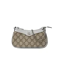 Gucci Мини-сумка Ophidia Beige / Ebony Silver - фото 1