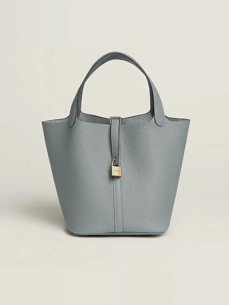 Сумка Picotin 22 Gris Pantin Clemence Gold Hardware Hermes - фото 1