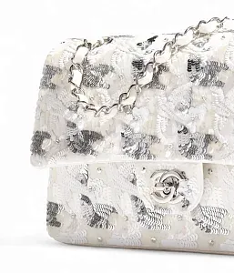 Chanel Классическая сумка 11.12 White/ Silver - фото 3