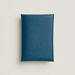 Hermès Кардхолдер Calvi Duo Deep Blue - фото 1