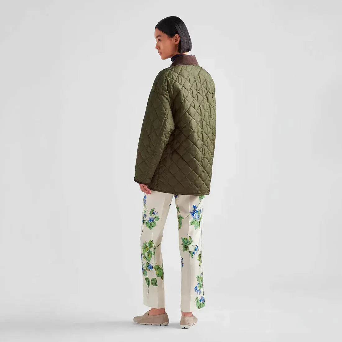 Prada Легкая куртка из Re-Nylon Military Green - фото 5