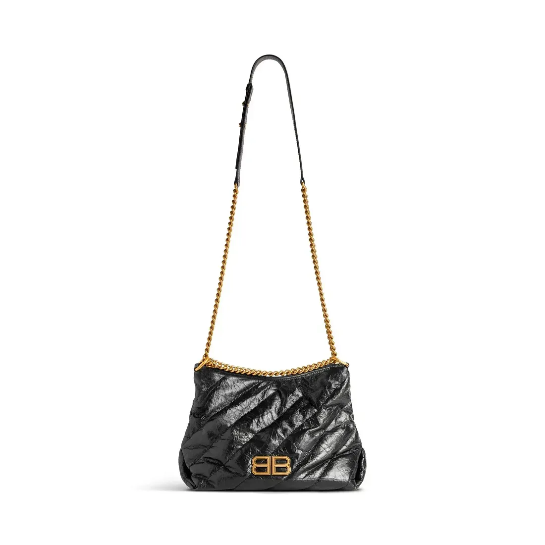 Balenciaga Сумка Crush Hobo Quilted in Black маленького формата - фото 6
