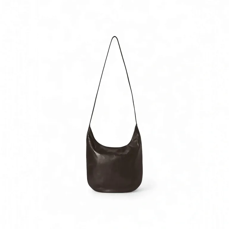Сумка NS Izzy Black из кожи The Row Dark Brown - фото 1