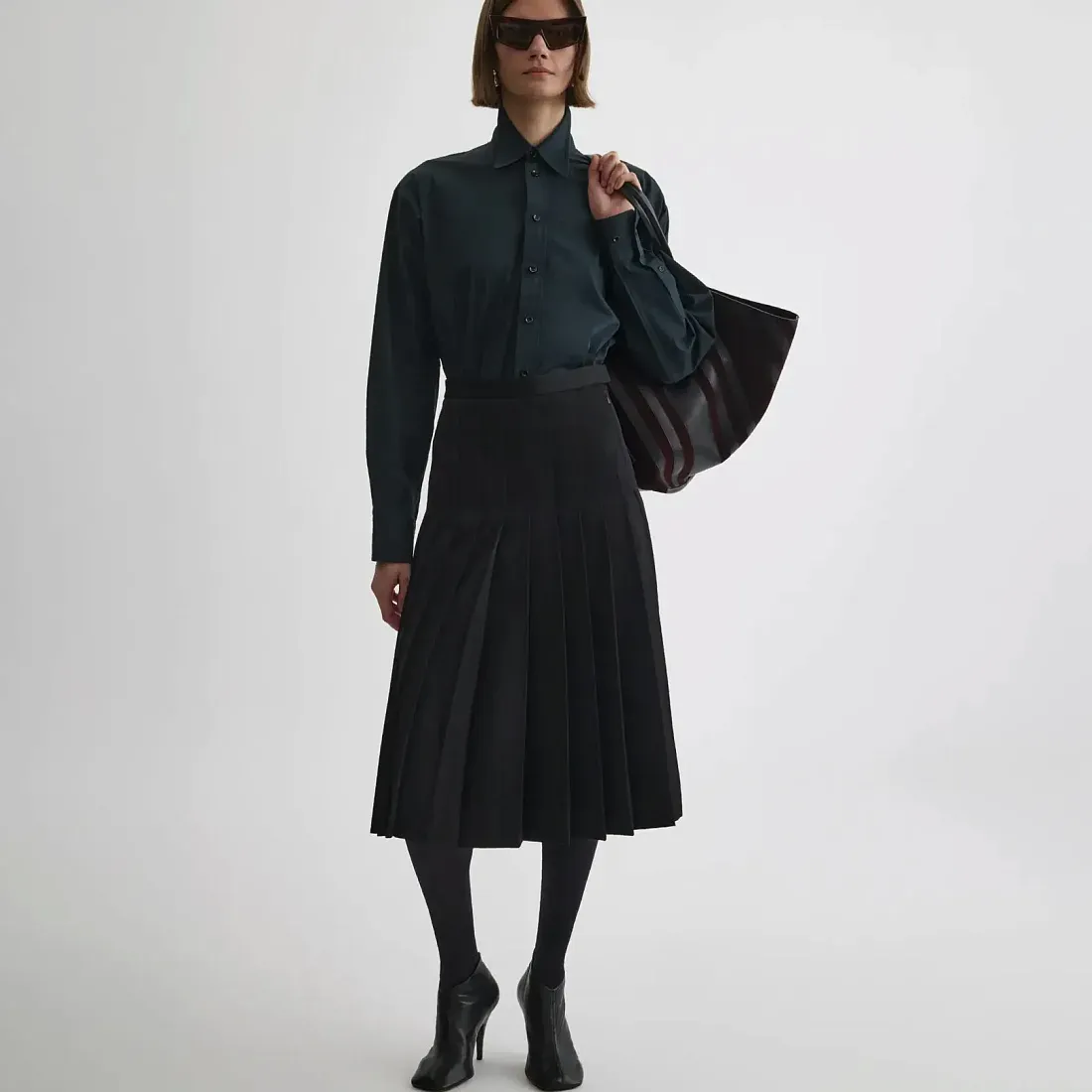 Phoebe Philo Плиссированная юбка в стиле униформы - фото 2