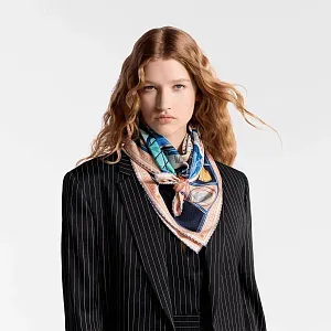 Louis Vuitton Платок-каре Malle Coiffeuse 90 Blue - фото 2