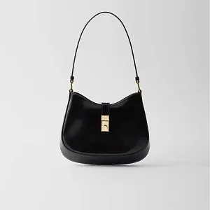 Prada Сумка Cleo из лакированной кожи с застежкой-клапаном - фото 1