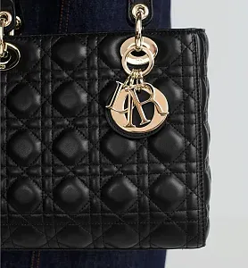 Dior Сумка Lady среднего формата Black - фото 3