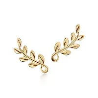Tiffany & Co. Серьги Paloma Picasso Olive Leaf Climber Earrings Yellow Gold - фото 1