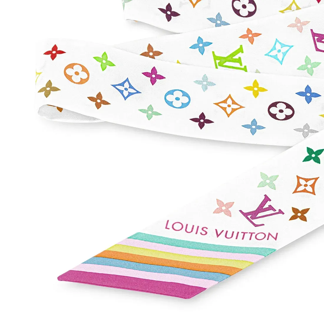 Louis Vuitton Шелковая лента Monogram Multicolor BB TM x White - фото 3