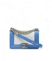 Chanel Сумка Boy White and Blue - фото 1