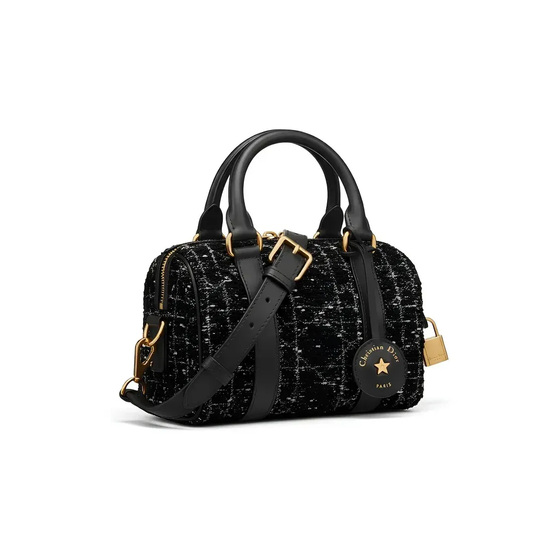 Dior Сумка Groove 20 black tweed with white cannage motif - фото 4