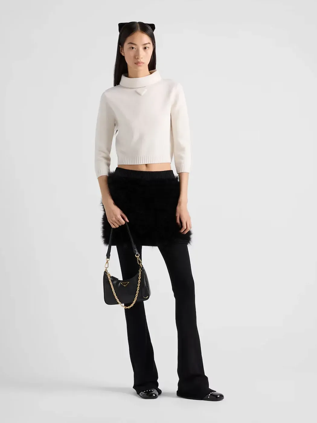 Prada Кожаная мини-сумка Re-Edition Black - фото 2
