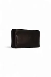 The Row Клатч Compact Square Clutch Burgundy из кожи Dark Brown - фото 2