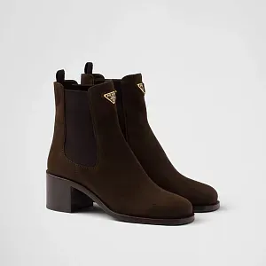 Prada Ботинки из телячьего велюра - фото 1