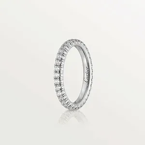 Cartier Обручальное кольцо с бриллиантовым паве Etincelle de Men 2 мм White Gold - фото 2