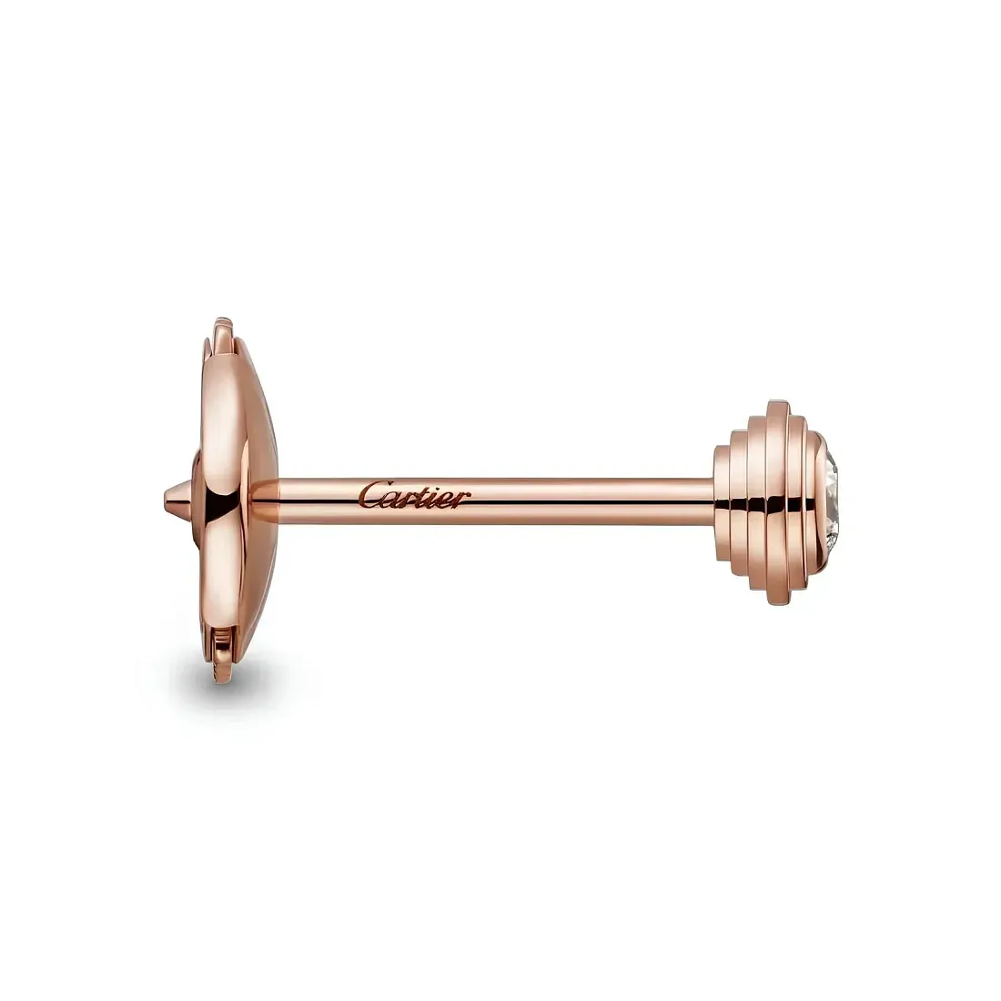 Cartier Серьги d'Amour stud earrings, 2 diamonds, mini model Rose Gold - фото 3
