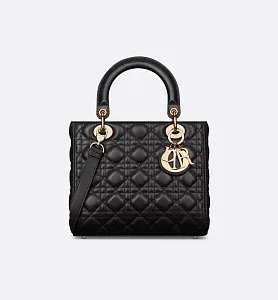 Dior Сумка Lady среднего формата Black - фото 1