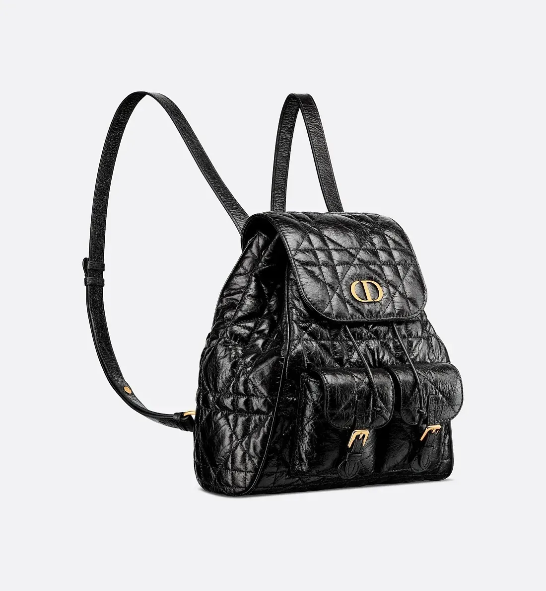 Dior Рюкзак Caro in cracked calfskin среднего формата - фото 2