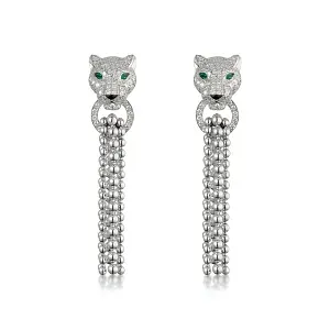 Cartier Серьги Panthere de earrings, half-paved - фото 1
