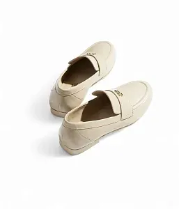 Chanel Кожаные мокасины Beige - фото 2