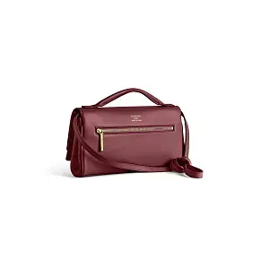 Balenciaga Клатч Bel Air маленького формата Dark Burgundy - фото 4