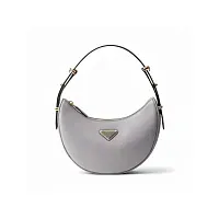 Prada Маленькая кожаная сумка через плечо Arque Granite Gray - фото 1