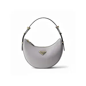 Prada Маленькая кожаная сумка через плечо Arque Granite Gray - фото 1