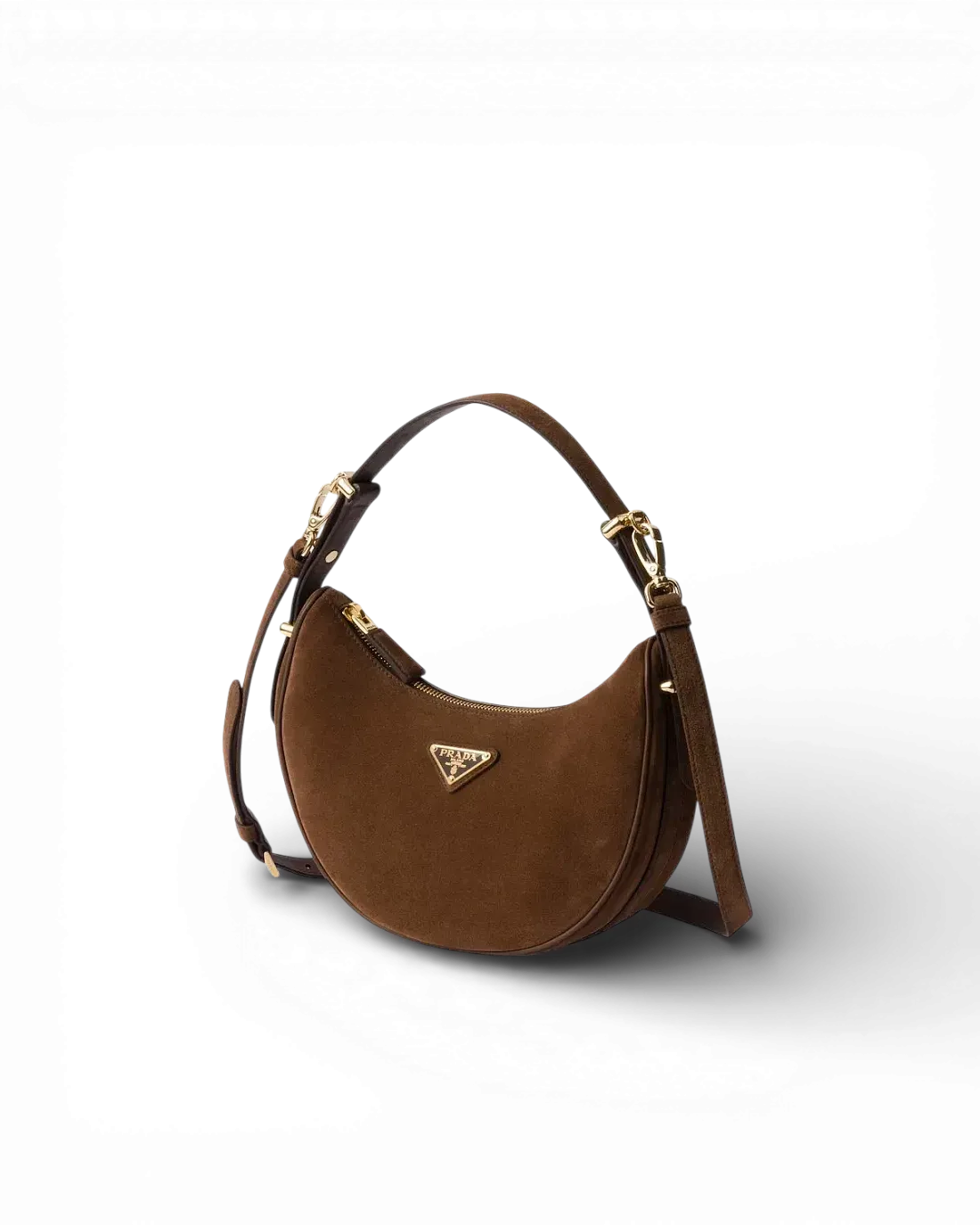 Prada Сумка Arque suede shoulder - фото 3