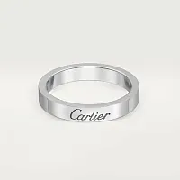 Cartier Обручальное кольцо C de 3 мм Platinum - фото 1