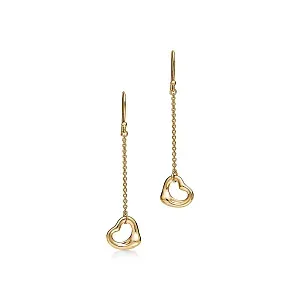Tiffany & Co. Серьги Elsa Peretti Open Heart Earrings in Yellow Gold - фото 1