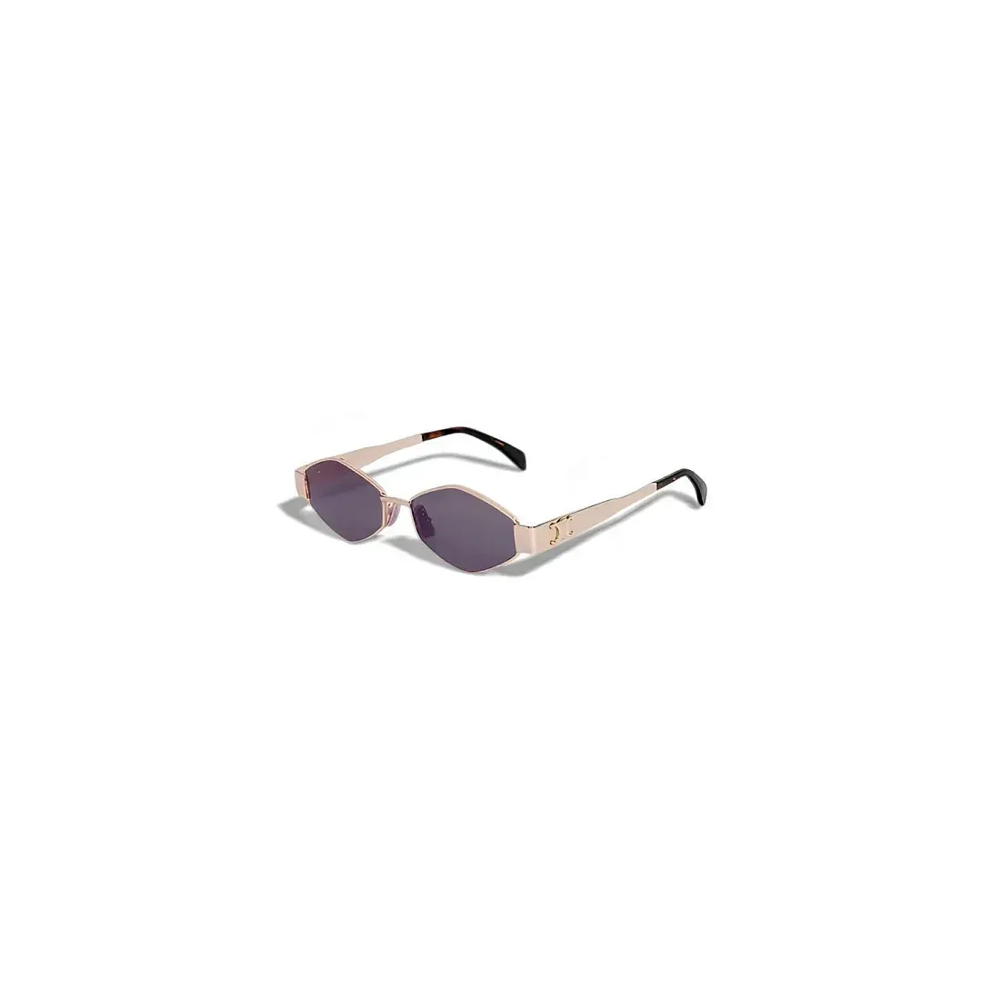 Celine Солнцезащитные очки Triomphe Metal 02 Rose Gold and Smoke - фото 2