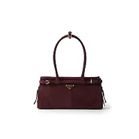 Prada Сумка средняя Bonnie Burgundy - фото 1