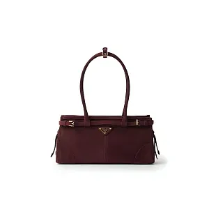 Prada Сумка средняя Bonnie Burgundy - фото 1