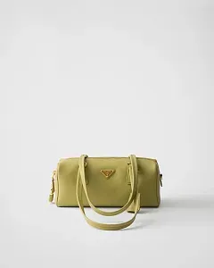 Prada Кожаная сумка среднего размера с верхней ручкой и замком Pistachio Green - фото 1