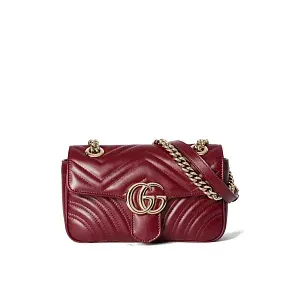 Gucci Мини-сумка на плечо GG Marmont Rosso Ancora Gucci Rosso Ancora - фото 1