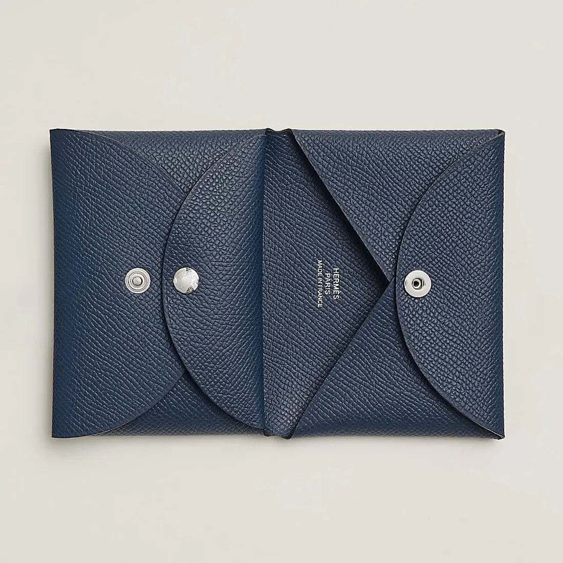 Hermès Кардхолдер Calvi Duo Navy - фото 2