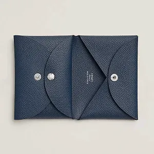 Hermès Кардхолдер Calvi Duo Navy - фото 2